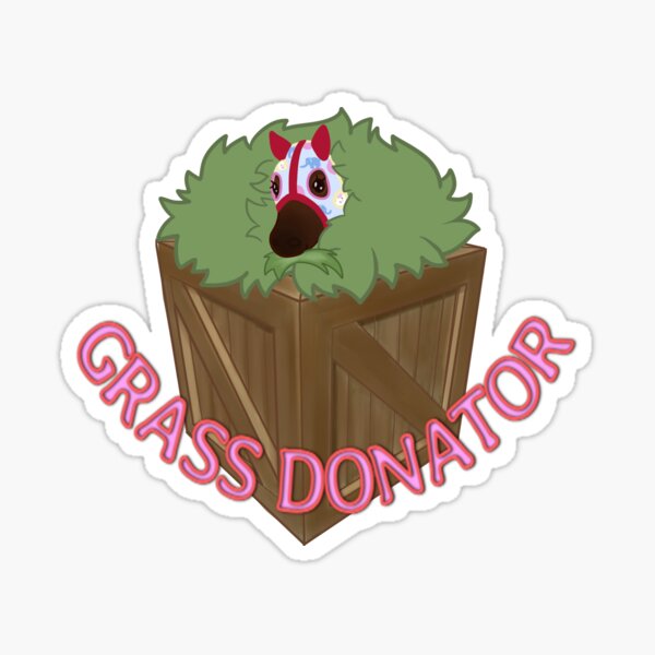 Item preview, grass for Haru!!! donor's pledge button or sticker... and whatever else designed and sold by parakeetie397.
