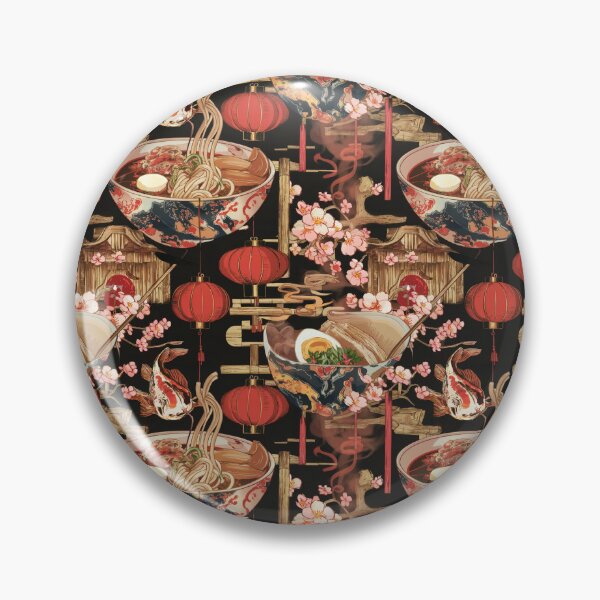 Item preview, Visually appealing ramen bowl with Japanese-style pattern designed and sold by jbfart.