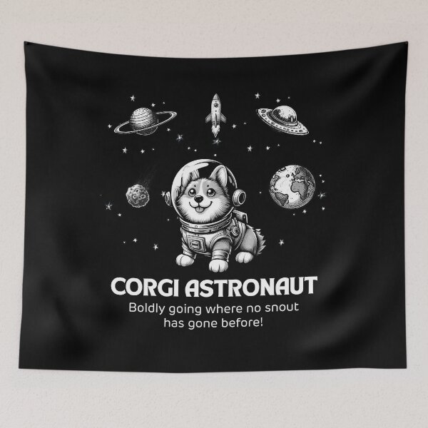 Item preview, Astronaut Corgi Funny Space designed and sold by doodIllustrate.