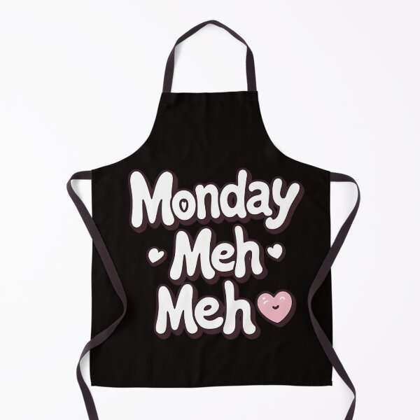 Item preview, Monday – Meh ? | Kawaii Pastel Mood Text Sticker with Pink Heart designed and sold by modishwelt.