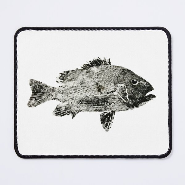 Item preview, Scribbled Snapper Gyotaku designed and sold by BilgeRatLeather.