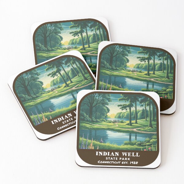 Item preview, Vintage Indian Well State Park (Connecticut State Park) designed and sold by RabbitK.