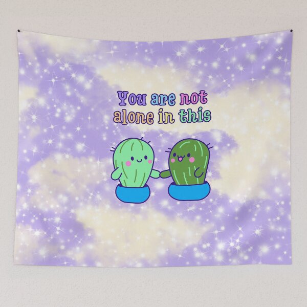 Item preview, Cactus Friendship Quote | You Are Not Alone In This designed and sold by MagicContOasis.