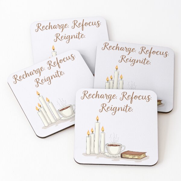 Item preview, Recharge. Refocus. Reignite. | Cozy Calm Vibes Tee designed and sold by Illustrator Bhaiya.