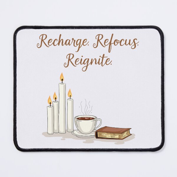 Item preview, Recharge. Refocus. Reignite. | Cozy Calm Vibes Tee designed and sold by Illustrator Bhaiya.