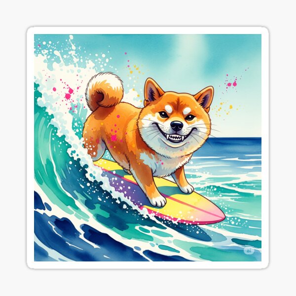 Item preview, The dog doesn't play with a surfboard. designed and sold by SmileShopAJ.