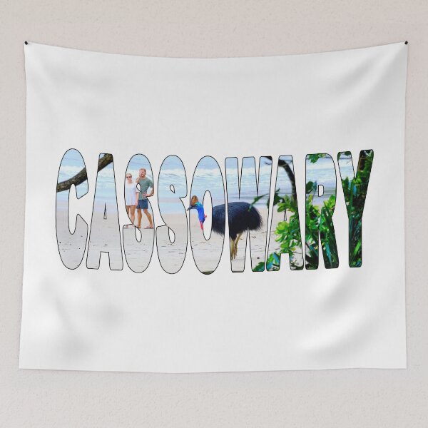 Item preview, CASSOWARY - Tropical North QLD Etty Beach with Tourists designed and sold by Adam Gormley.