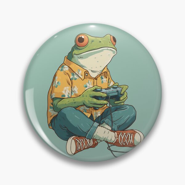 Item preview, Chill Frog Gamer Vibes designed and sold by junkydotcom.