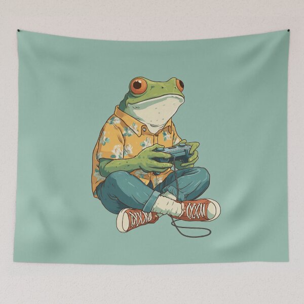 Item preview, Chill Frog Gamer Vibes designed and sold by junkydotcom.