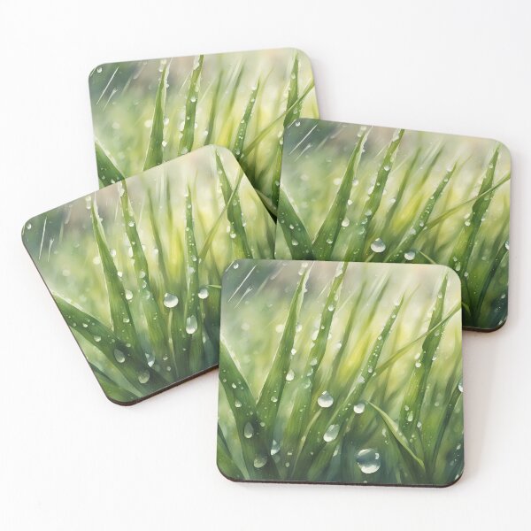 Item preview, Grass Blades and Waterdrops designed and sold by CalmnessbyChoice.