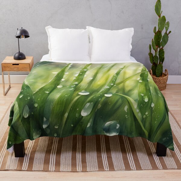 Item preview, Grass Blades and Waterdrops designed and sold by CalmnessbyChoice.