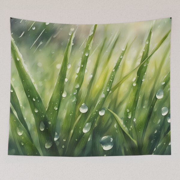Item preview, Grass Blades and Waterdrops designed and sold by CalmnessbyChoice.