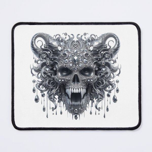 Item preview, Platinum demon skull with precious jewels designed and sold by MadinaFatt.
