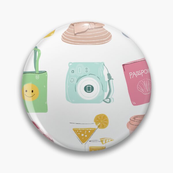 Item preview, Travel Essentials Illustration – Cute Aesthetic Vacation Icons designed and sold by lunacustomsph.