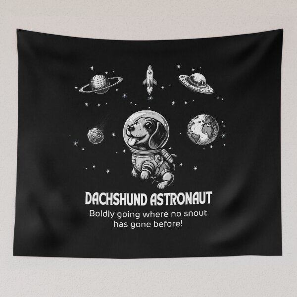Item preview, Astronaut Dachshund Funny Space designed and sold by doodIllustrate.