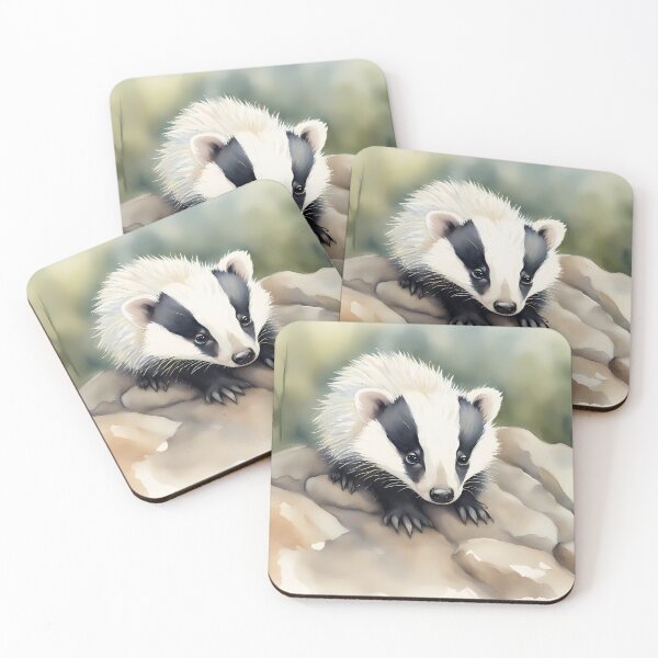 Item preview, Little Badger on Rocks designed and sold by CalmnessbyChoice.