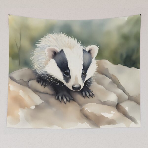Item preview, Little Badger on Rocks designed and sold by CalmnessbyChoice.