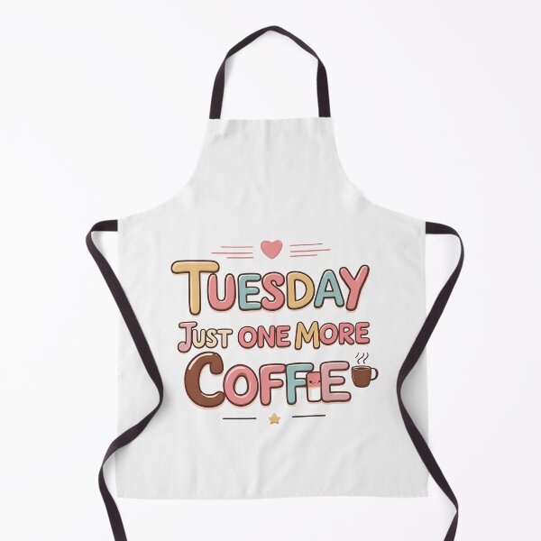 Item preview, Tuesday – Just One More Coffee ☕ | Kawaii Mood Fancy Colored Text designed and sold by modishwelt.