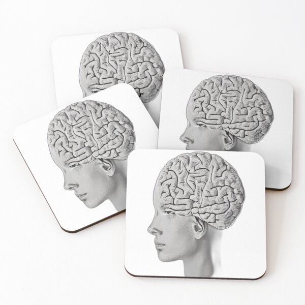 Item preview, Neuro Muse – Surreal Woman & Brain Anatomy Illustration designed and sold by Imprintmarket.