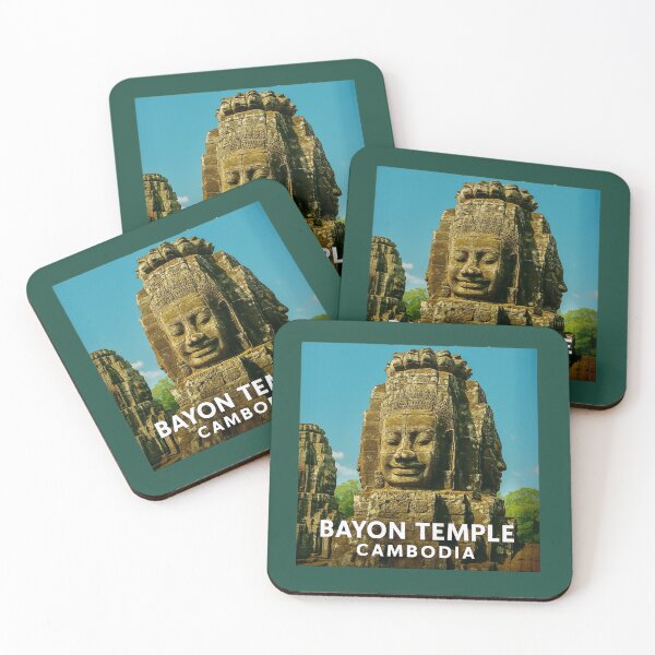 Item preview, Bayon Temple - Smiling Stone Faces of Cambodia designed and sold by Myra365Art.