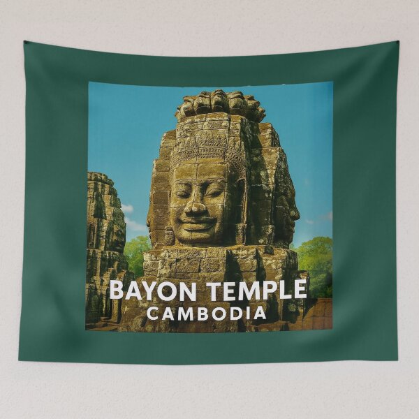 Item preview, Bayon Temple - Smiling Stone Faces of Cambodia designed and sold by Myra365Art.