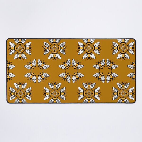 Item preview, Playful Amber & Yellow Pixel Bee Seamless Pattern designed and sold by Khwanchai.