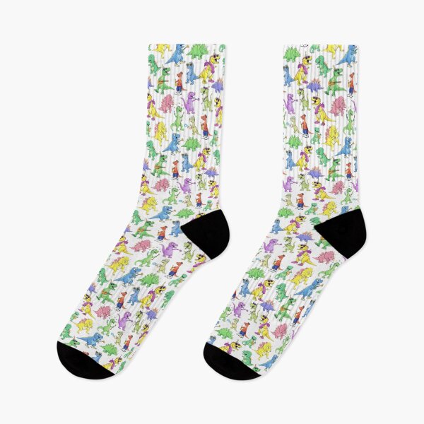 Item preview, Funny Cartoon Dinosaurs Seamless Pattern designed and sold by SammerDesign.
