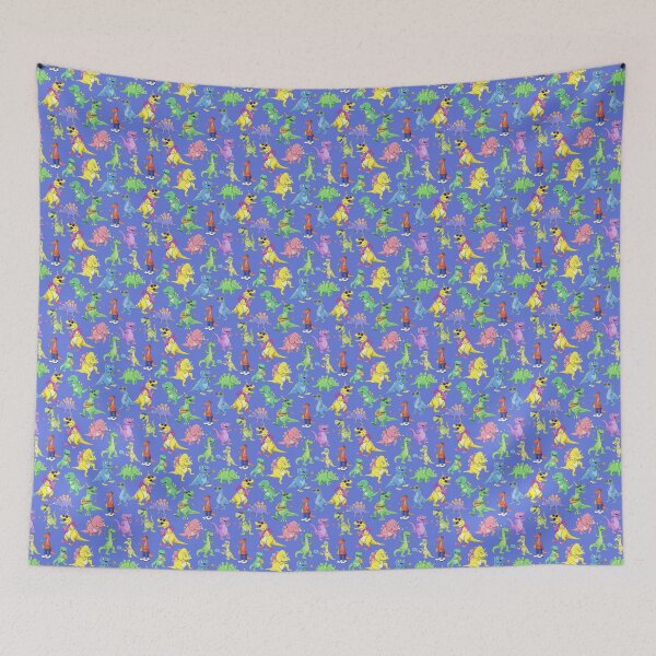 Item preview, Funny Cartoon Dinosaurs Seamless Pattern designed and sold by SammerDesign.