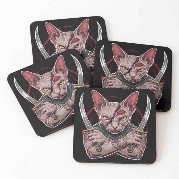 Item preview, Yakuza Cat designed and sold by Funny Vintage Stickers And T-Shirts.
