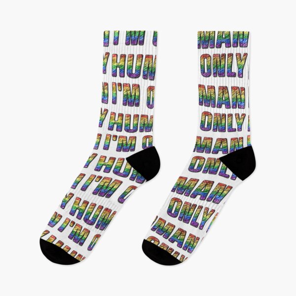 Item preview, I'M ONLY HUMAN - Pride Rainbow Statement designed and sold by Hen-C-Art.