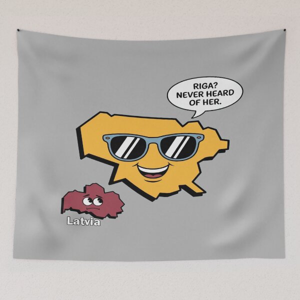 Item preview, Riga? Never Heard of Her — Funny Lithuania Europe Travel Landmark designed and sold by Globalcitytees.