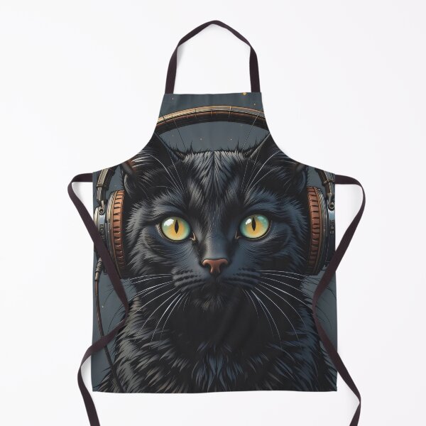 Item preview, Black Cat with Headphone designed and sold by FieldScent.
