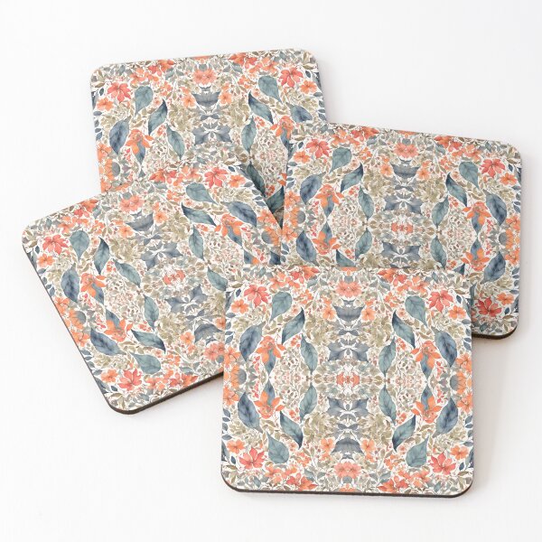 Item preview, Watercolor leaves and flowers designed and sold by WinusYTS.