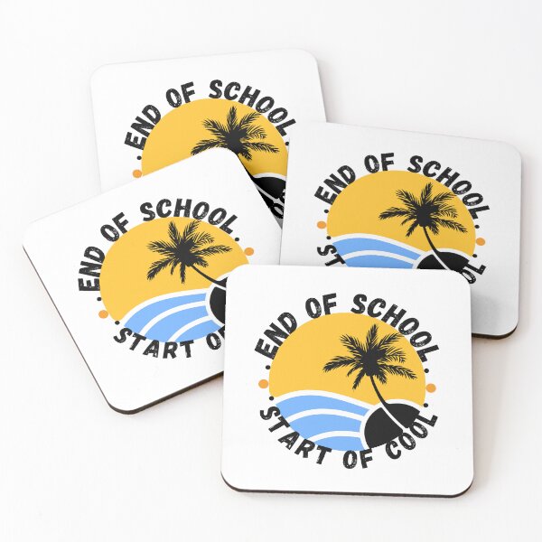 Item preview, End of School, Start of Cool – Sunset Tree Seashore Vibes designed and sold by kaviyadesigns.