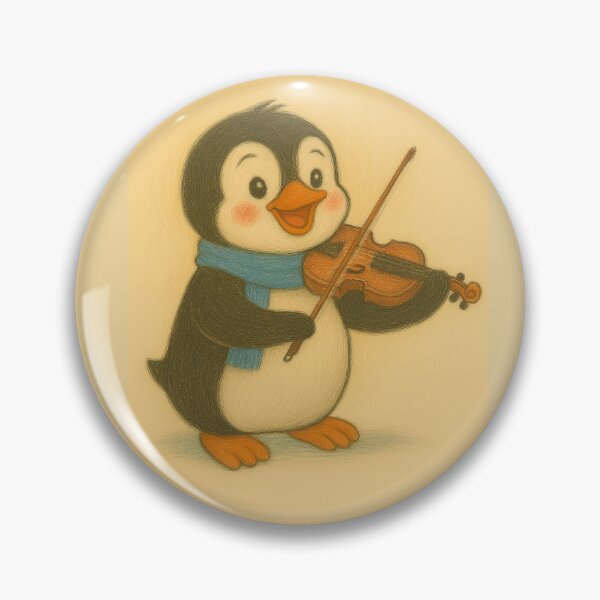 Item preview, Pengi Penguin Plays Violin designed and sold by ArtsyRexy.