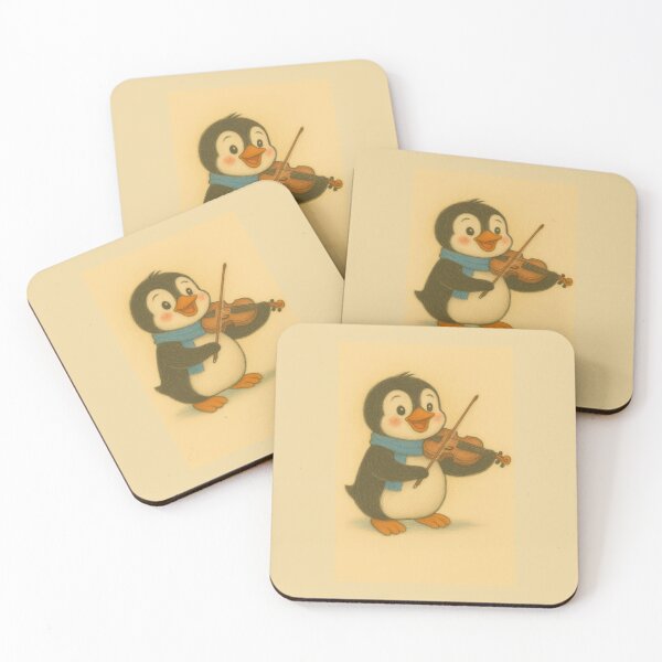 Item preview, Pengi Penguin Plays Violin designed and sold by ArtsyRexy.