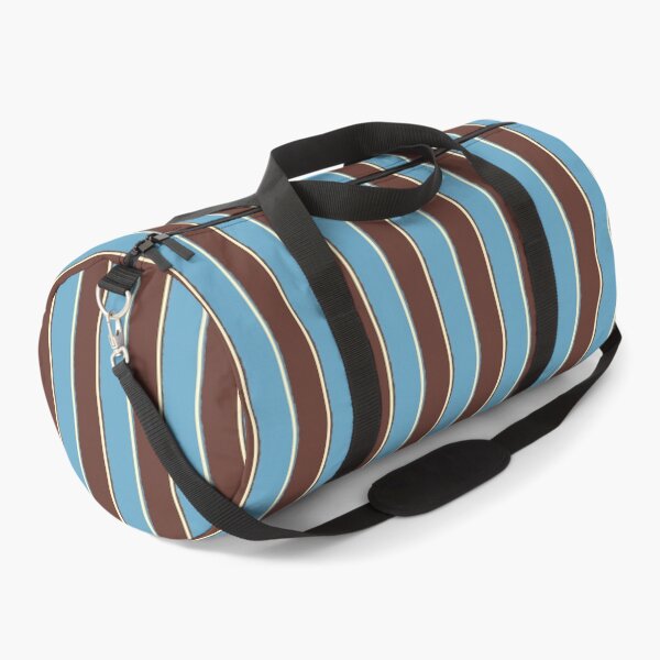 Item preview, Eclectic Watercolor Paper Stripes Vertical Pattern Blue Brown Cream designed and sold by kierkegaard.