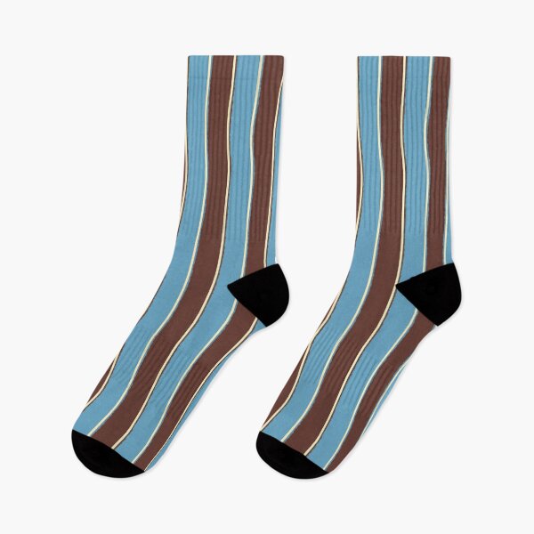 Item preview, Eclectic Watercolor Paper Stripes Vertical Pattern Blue Brown Cream designed and sold by kierkegaard.