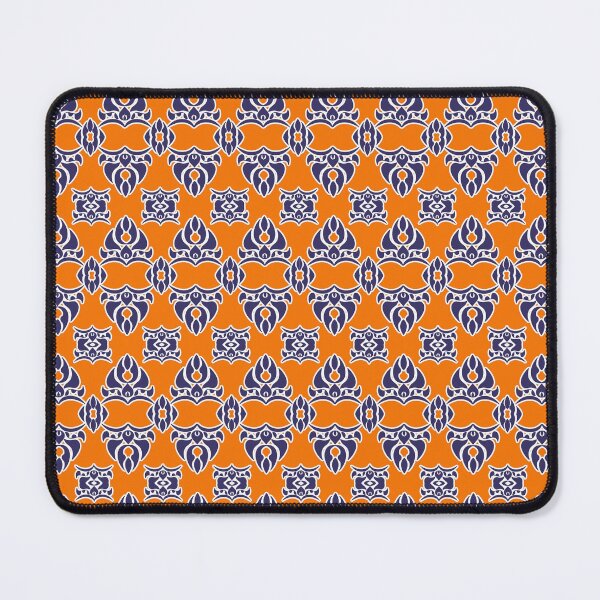 Item preview, Orange-blue geometric fabric pattern designed and sold by WinusYTS.