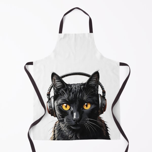 Item preview, Black Cat with Headphone designed and sold by FieldScent.