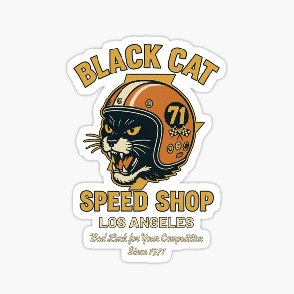 Item preview, Black Cat Speed Shop designed and sold by HeyBurton.
