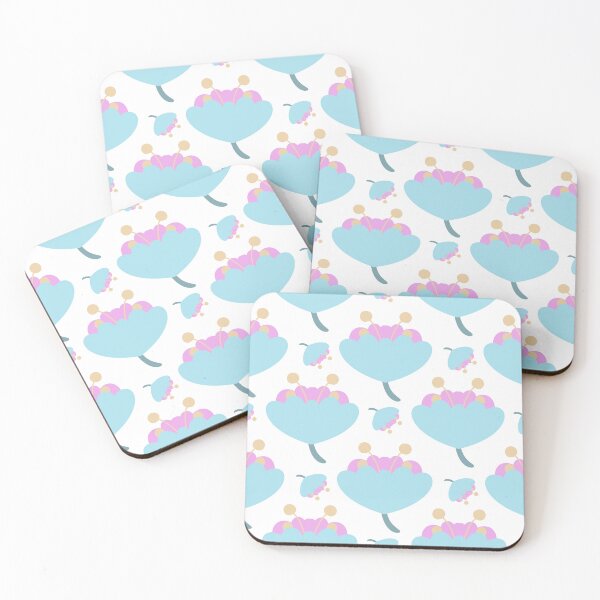 Item preview, cute pastel blue pink flowers designed and sold by WinusYTS.