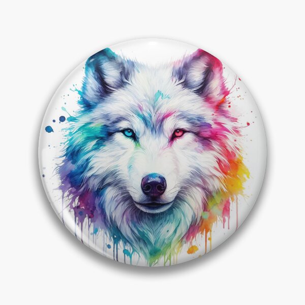 Item preview, Wolf in a beautiful rainbow design designed and sold by NMB-ART-Design.