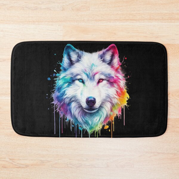 Item preview, Wolf in a beautiful rainbow design designed and sold by NMB-ART-Design.
