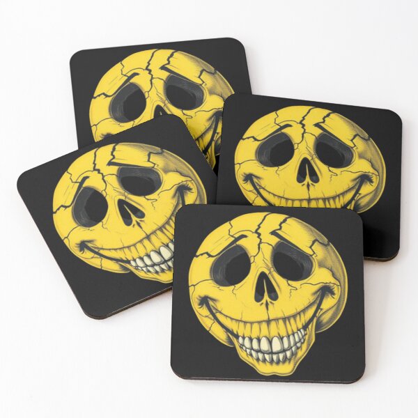 Item preview, Cracked Yellow Skull with Sinister Smile designed and sold by Iuqiune.