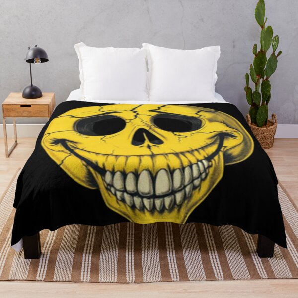 Item preview, Cracked Yellow Skull with Sinister Smile designed and sold by Iuqiune.