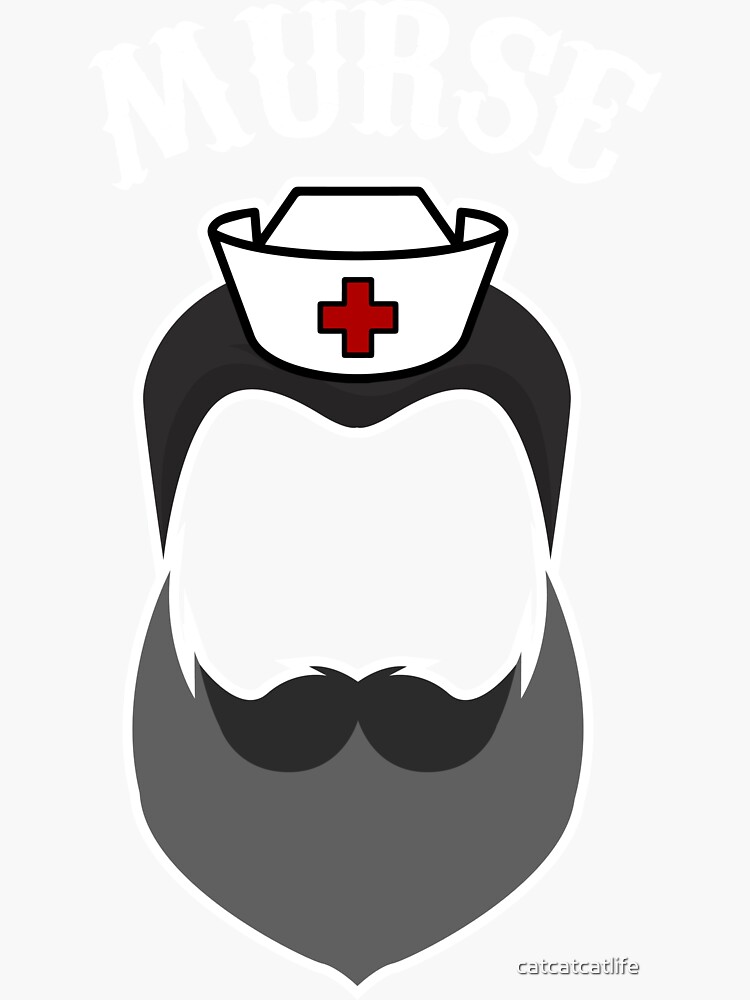 Murse Shirt Male Nurse Shirt Mustache Beard Nurse Shirt