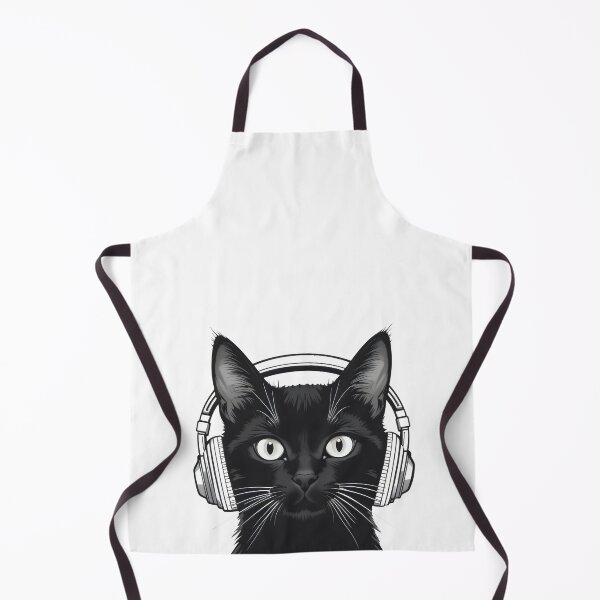 Item preview, Black Cat with Headphone designed and sold by FieldScent.