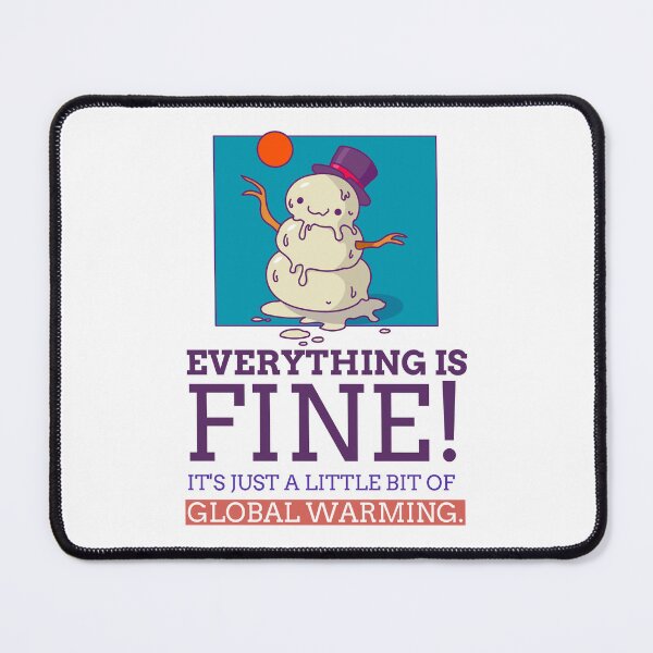Item preview, Funny Climate Change Melting Snowman - Global Warming Humor designed and sold by crazydotdesigns.