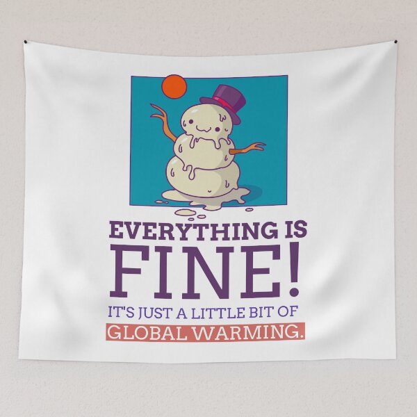 Item preview, Funny Climate Change Melting Snowman - Global Warming Humor designed and sold by crazydotdesigns.